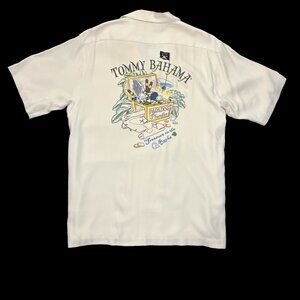 Tommy Bahama Plunder Island Embroidered Button Up Camp Shirt Mens S